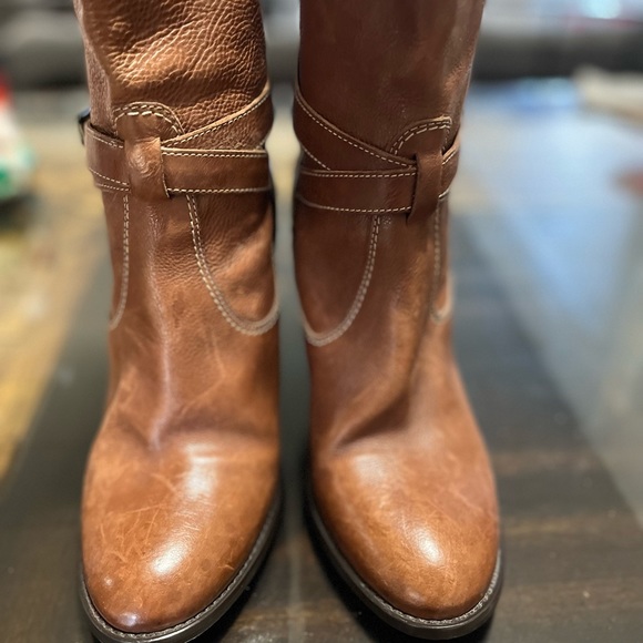 J Crew Women’s Leather Mid Calf Heels Boots. Size 8.5 - Picture 8 of 13